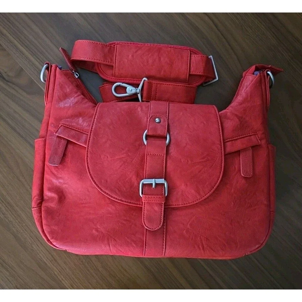 KELLY MOORE Camera Crossbody Hobo Photography Bag Red